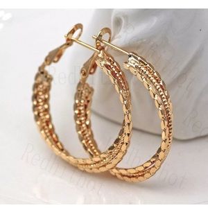 Gold Filled 3-Layer Big Circle Earrings